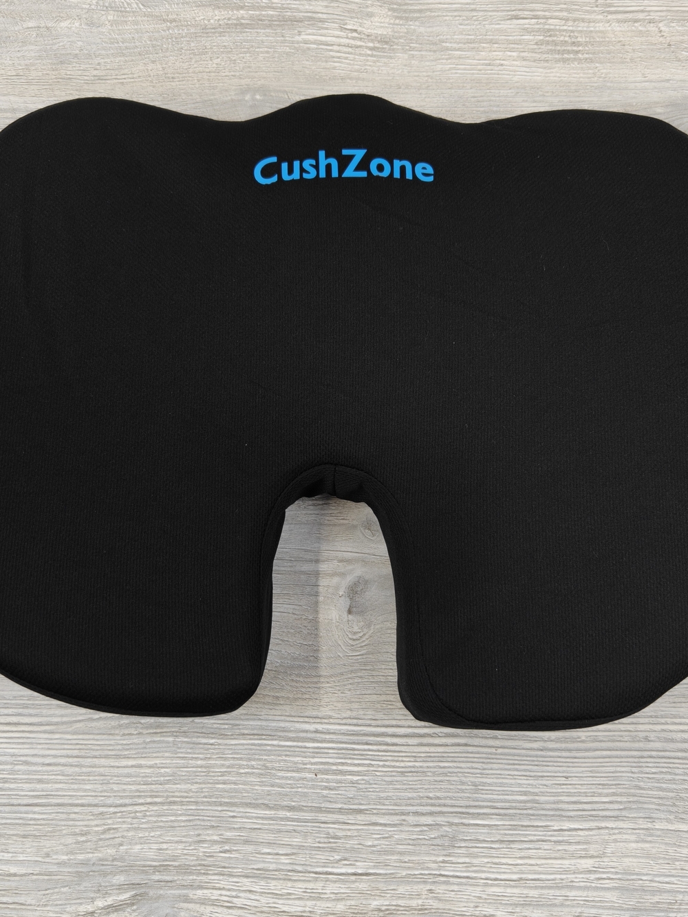 CushZone Memory Foam Seat Cushion - Orthopedic Tailbone Relief - Black